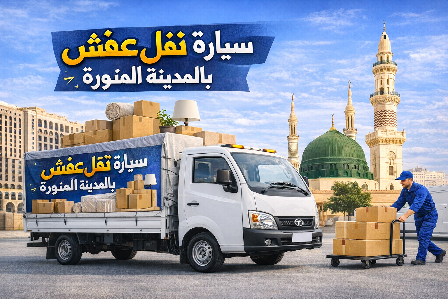 الفرسان المتحدة للنقل و التخزين بمكة - دينا نقل عفش بالمدينة المنورة سيارة نقل عفش في المدينة المنورة