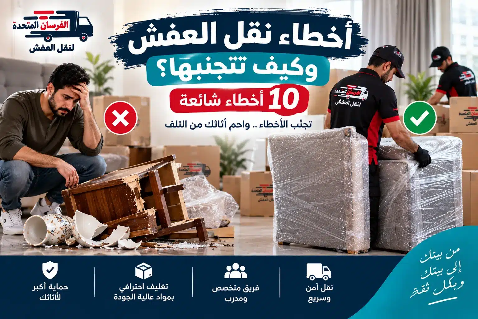 أخطاء نقل العفش وكيفية تجنبها