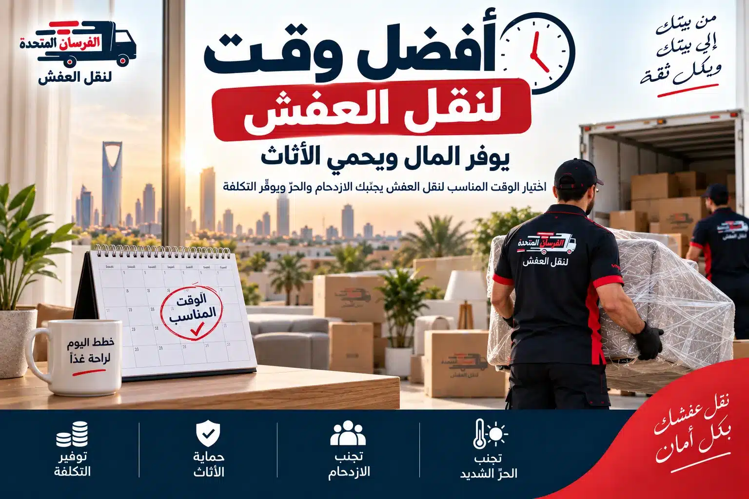 افضل وقت لنقل العفش
