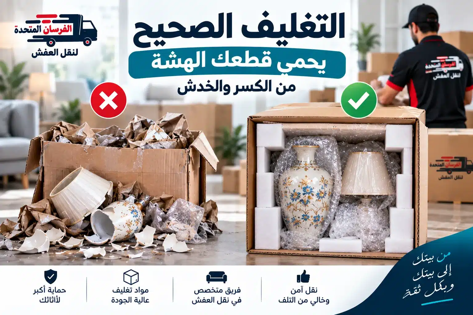 التغليف الصحيح يحمي قطعك الهشّة