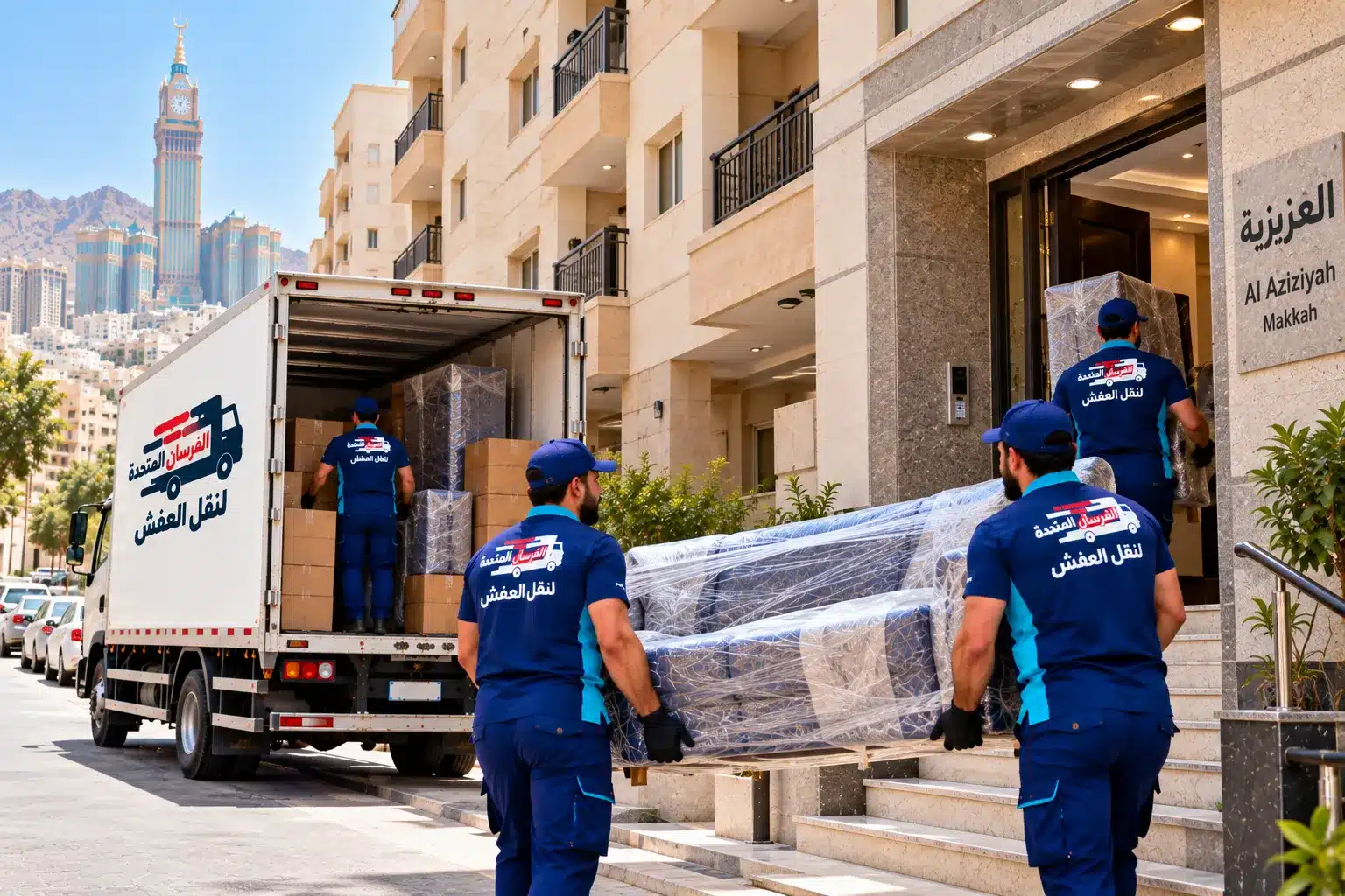 نقل عفش بالعزيزية مكة من عمارة سكنية متعددة الطوابق