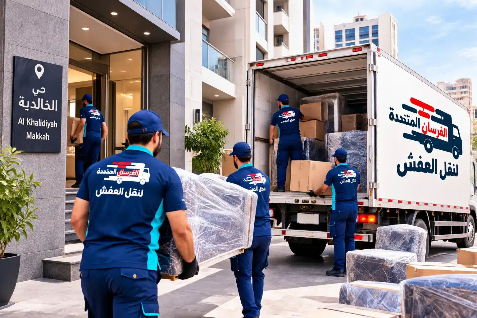نقل عفش بالخالدية مكة من عمارة سكنية حديثة