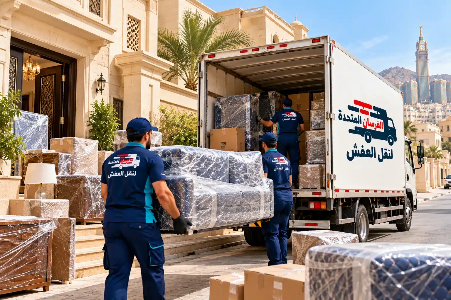 نقل عفش بالكعكية مكة بشاحنة مغلقة من فيلا سكنية